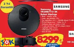SAMSUNG VR3MB77312K ROBOT SÜPÜRGE